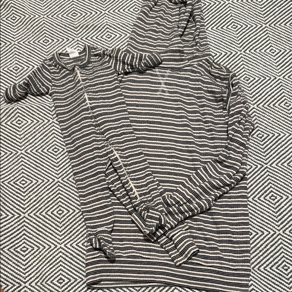 Kate Quinn Striped Matching Hoodie and Baby Onesie Set